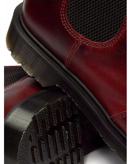Dr. Martens Red Leather Chelsea Boots for men