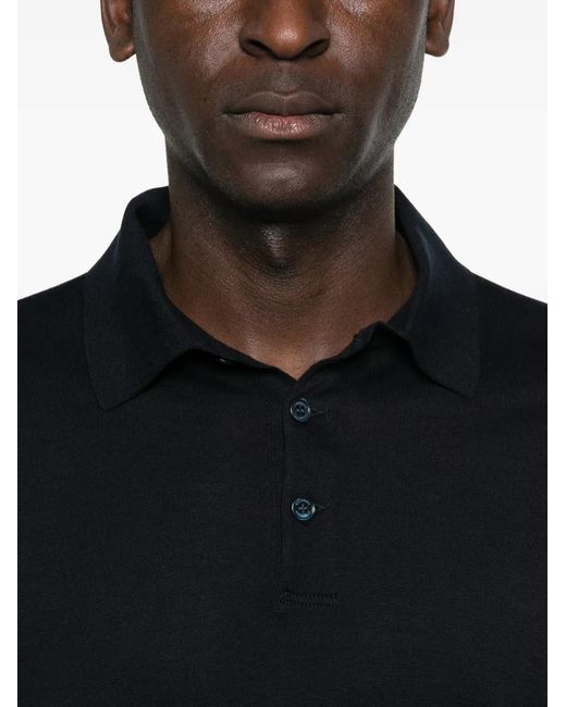 Brunello Cucinelli Black Polo Shirts for men