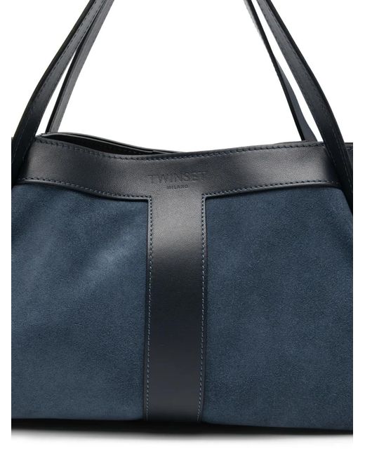Twinset Blue Top Handle Tote Bag