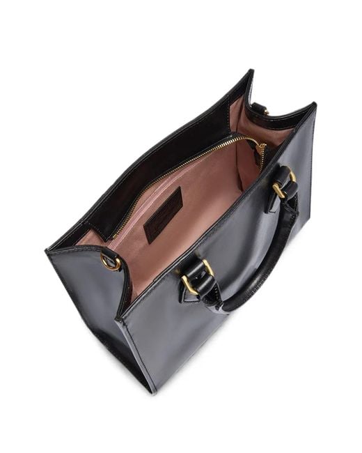 The Bridge Black Ida Leather Shoulder Bag
