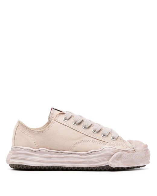 Maison Mihara Yasuhiro Pink Hank Canvas Lace-Up Sneakers