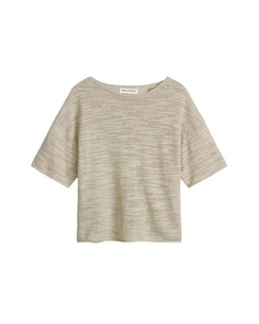 Marc O' Polo White Pull À Manches Courtes