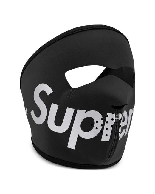 Supreme Black X Windstopper Logo Face Mask for men