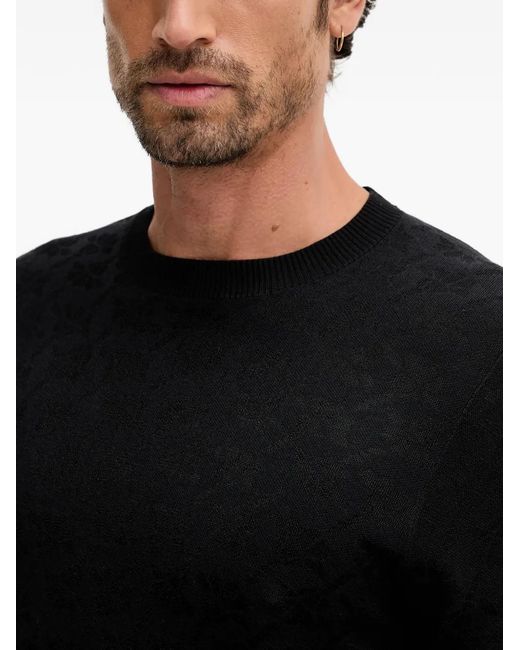 Joop! Black Cahilo Jacquard Knit Sweater for men
