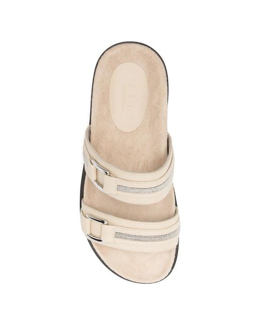 Peserico White Bead-Embellished Sandals