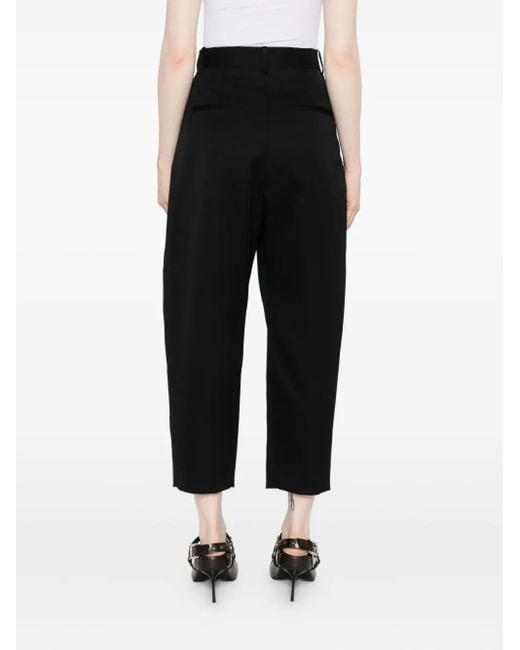 Isabel Marant Pleated Wool Trousers Black