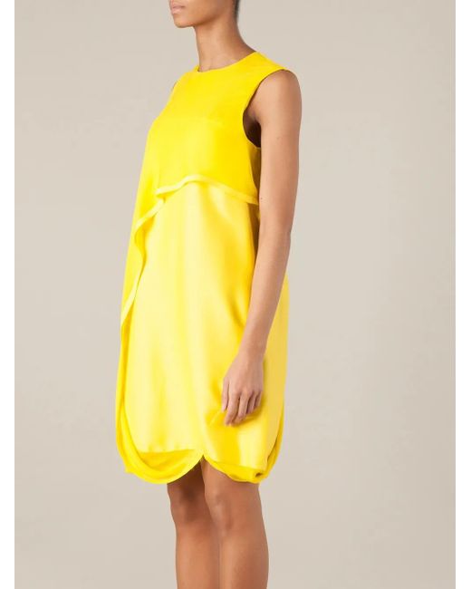 Maison Rabih Kayrouz Yellow Layered Panel Dress