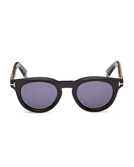 Tom Ford Blue Round-Frame Sunglasses for men
