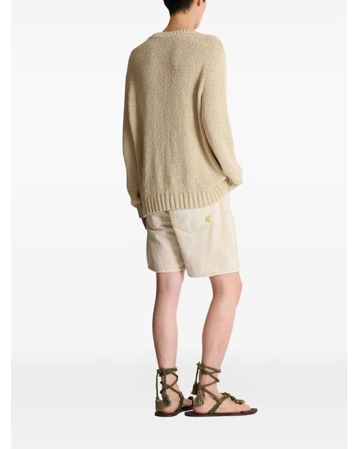 Balmain Natural Crew-Neck Sweater for men