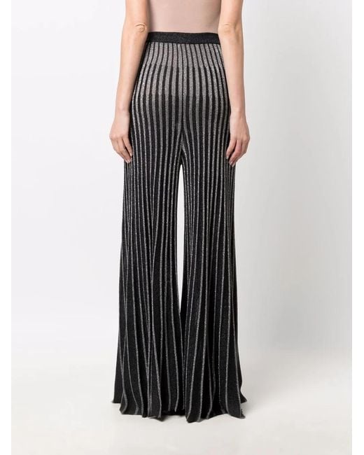 Stella McCartney Black Pleated Wide-Leg Trousers