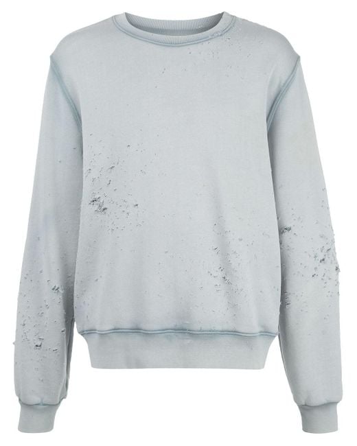 Amiri Baumwolle Ausgeblichenes 'Shotgun' Sweatshirt in Blau für Herren -  Lyst