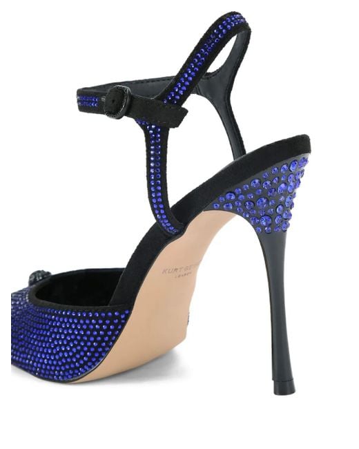 Kurt Geiger 105mm Eagle Crystal-embellished Ankle-strap Sandals Blue