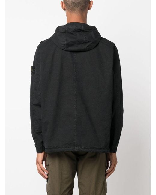 Hooded overshirt stone island cheap