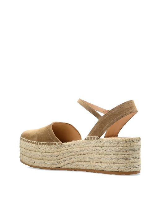Gianvito Rossi Natural Round-Toe Platform Espadrille