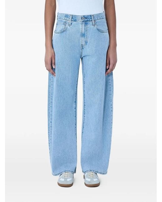 Levi's Blue Five-Pocket Wide-Leg Jeans