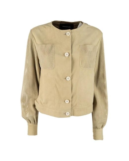 Fabiana Filippi Natural Perforated-Sleeves Jacket