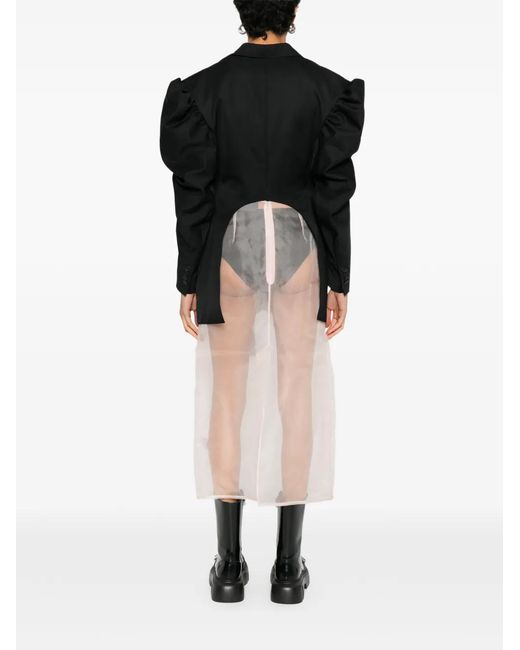Simone Rocha Black Bow Cut-Out Blazer