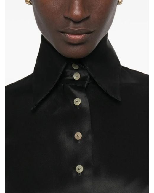 Khaite Black Ivy Button-Fastening Long-Sleeve Shirt