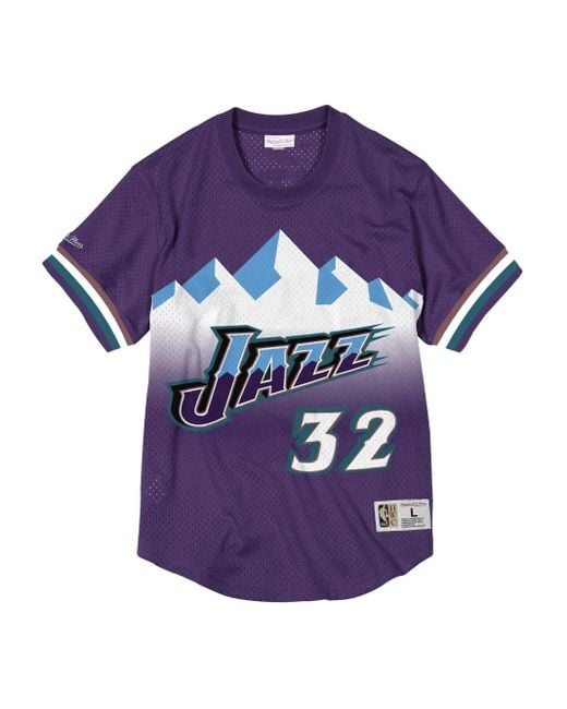 Mitchell & Ness "Nba Utah Jazz 96 Karl Malone" N&N Mesh Top in het Purple voor heren