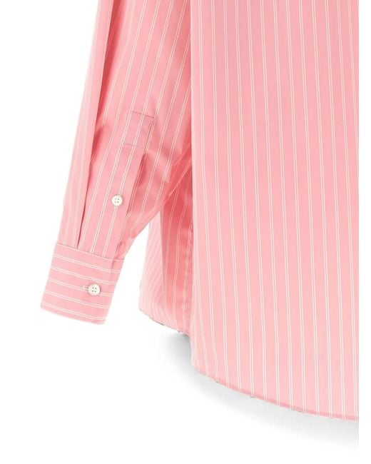 Marni Pink Striped Oversized Shirt