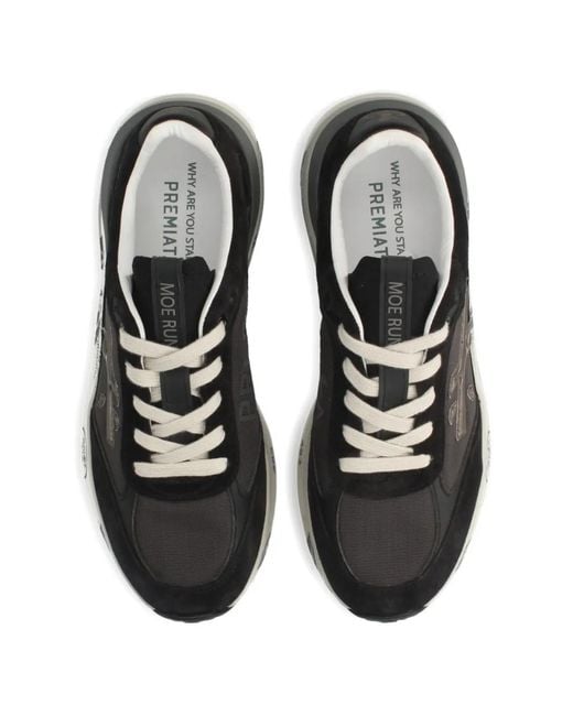 Premiata Black Flat Shoes