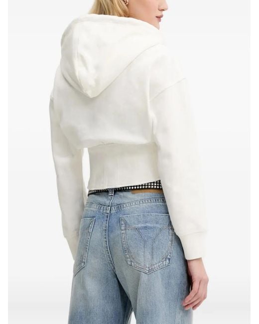 Miss Sixty Blue Cinched-Waist Hoodie