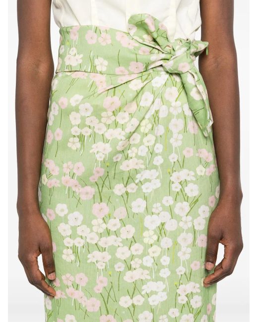 BERNADETTE Green Cheryll Maxi Skirt