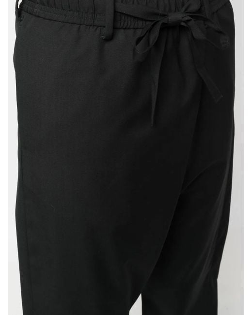 Gabriele Pasini Black Drawstring Drop-Crotch Trousers