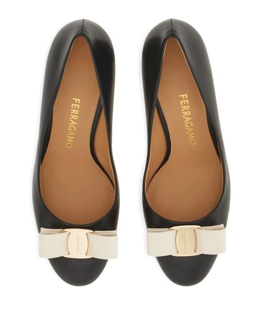 Ferragamo Black Vara Bow Pumps