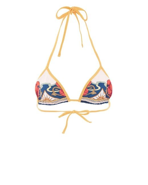 LaDoubleJ Bikinitop Met Print in het Metallic