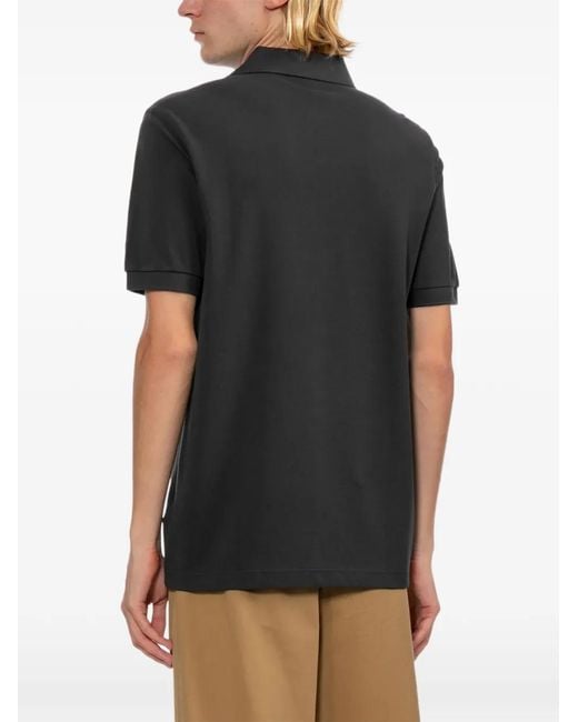 Fred Perry Black Logo-Embroidered Polo Shirt for men