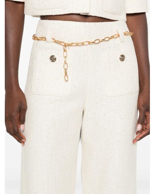 Maje White Pantalon À Coupe Droite