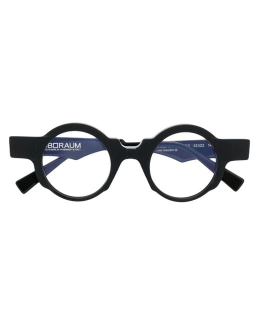 Kuboraum Blue Round-Frame Glasses