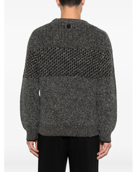 Canali Black Crew-Neck Sweater for men