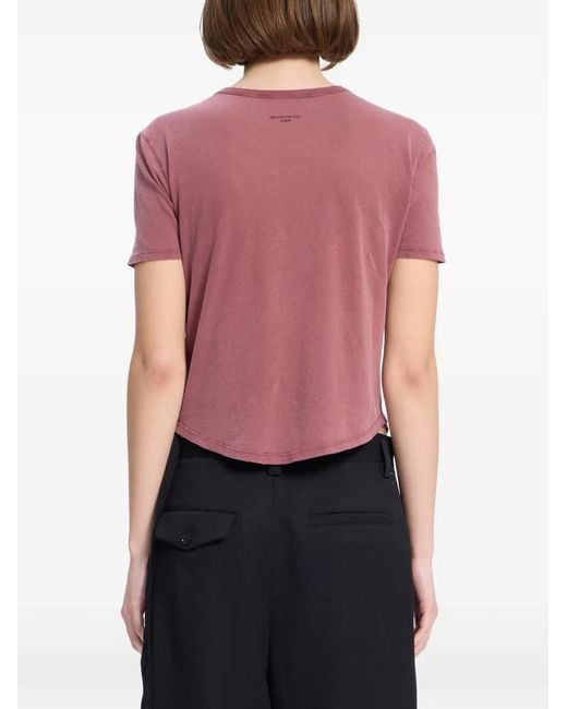 Ann Demeulemeester Red Slogan-Print T-Shirt