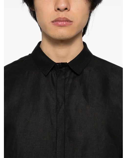 メンズ Label Under Construction リネンシャツ Black