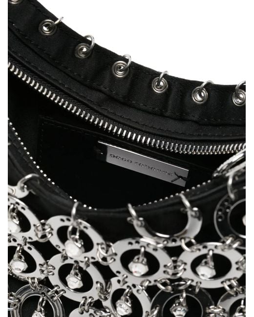Rabanne Black Sphere Chainmail-Embellished Shoulder Bag
