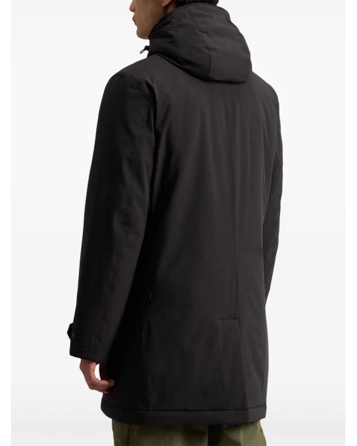 Woolrich Black Layered Coat for men