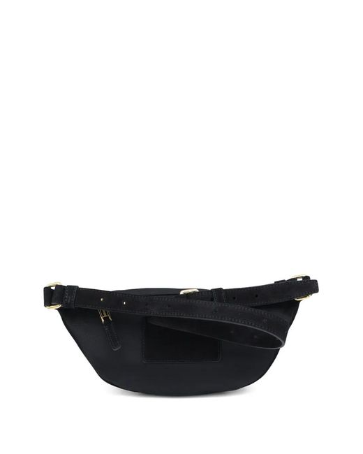 Moschino Black Logo Plaque Belt Shoulder Bag for men