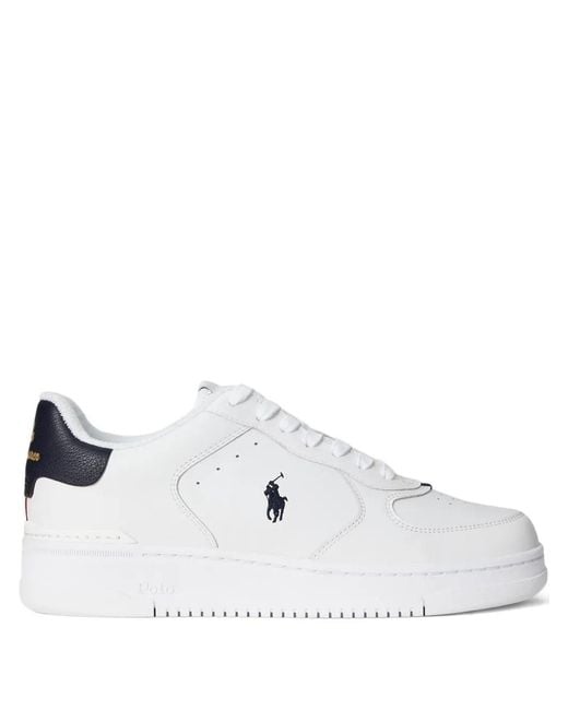 Polo Ralph Lauren White Masters Court Sneakers for men