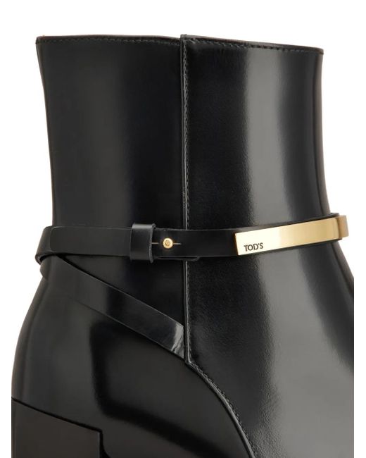 Tod's Black 100Mm Ankle Boots