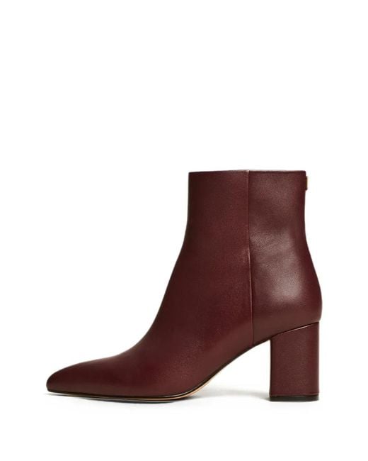 Twinset Purple Bottines En Cuir