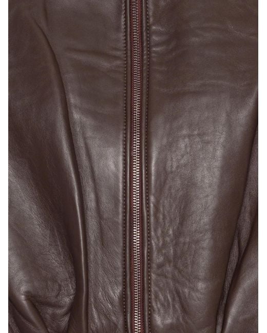 ROTATE BIRGER CHRISTENSEN Brown Bonded Leather Jacket