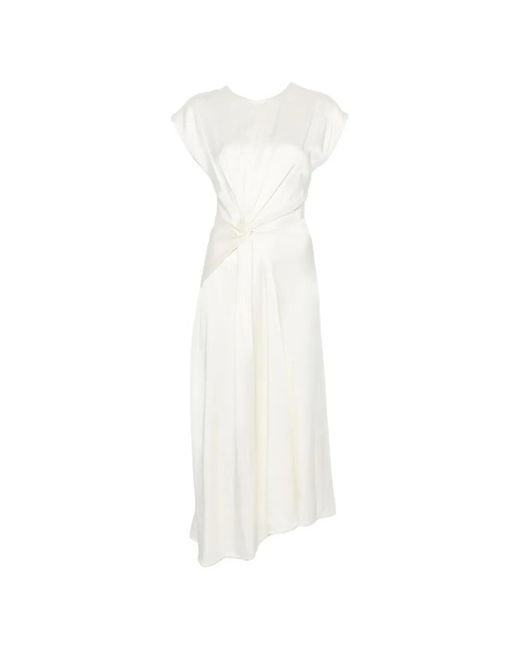 Victoria Beckham White Twist Waist Dress