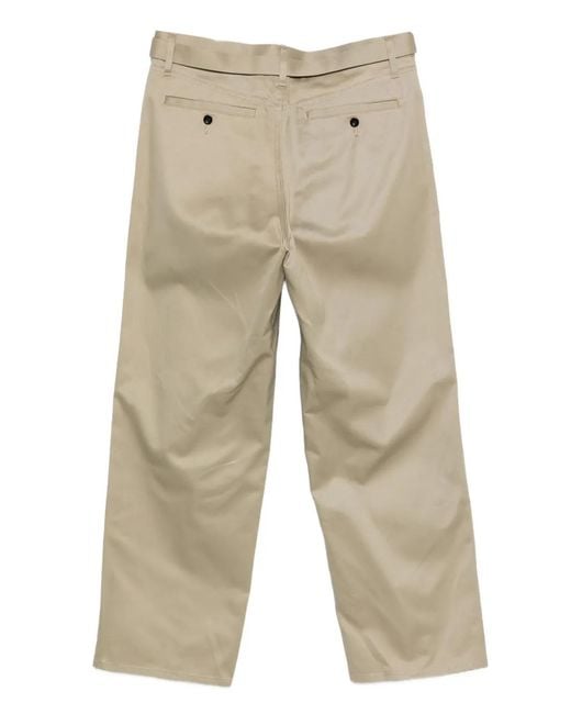 Sacai Belted Trousers in Natural for Men | Lyst
