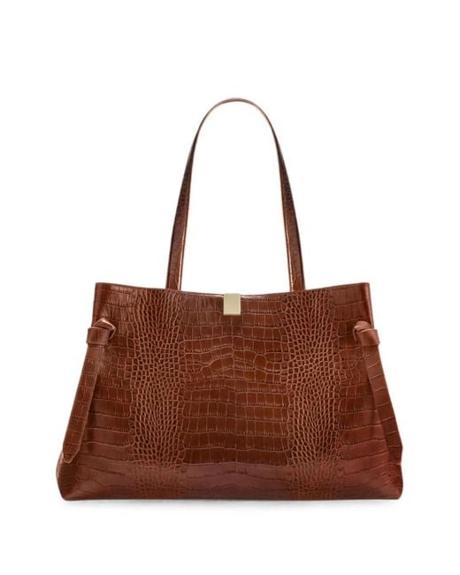 Yuzefi Brown Gyoza Leather Tote Bag