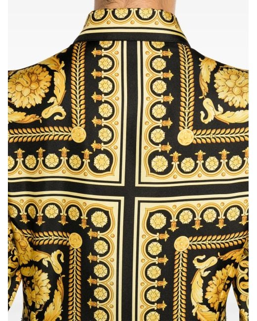 Versace Metallic Heitage Kleid Mit Barock-Print