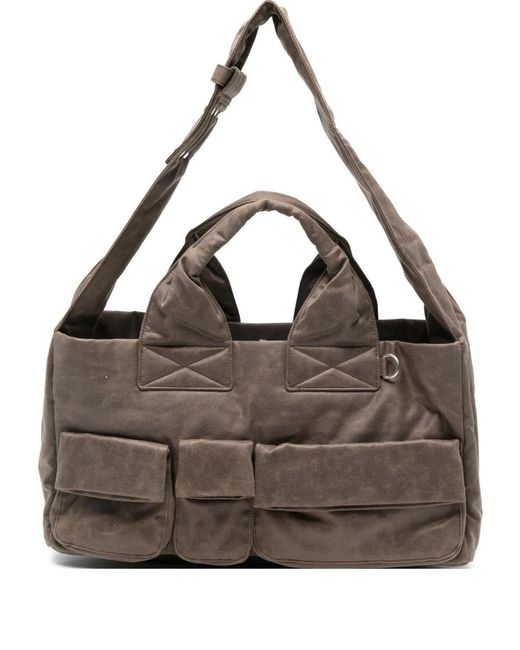 OPEN YY Brown Venti Double-Handle Messenger Bag