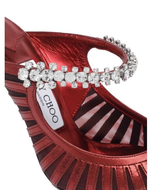 Jimmy Choo Pink Bing Mules 100mm