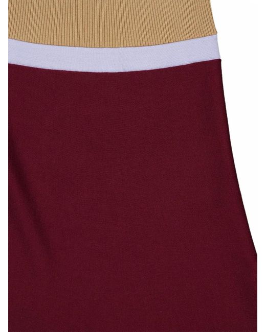 Gabriela Hearst Purple Flaminius Ribbed-Knit Sleeveless Midi Dress